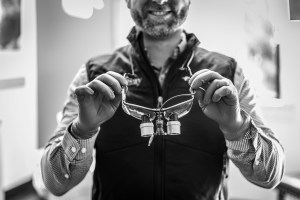 doctor with dental equipment